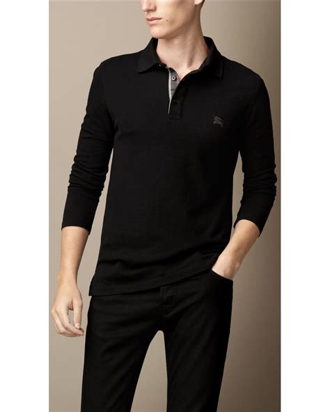 burberry polo long sleeve price|burberry long sleeve polo men's.